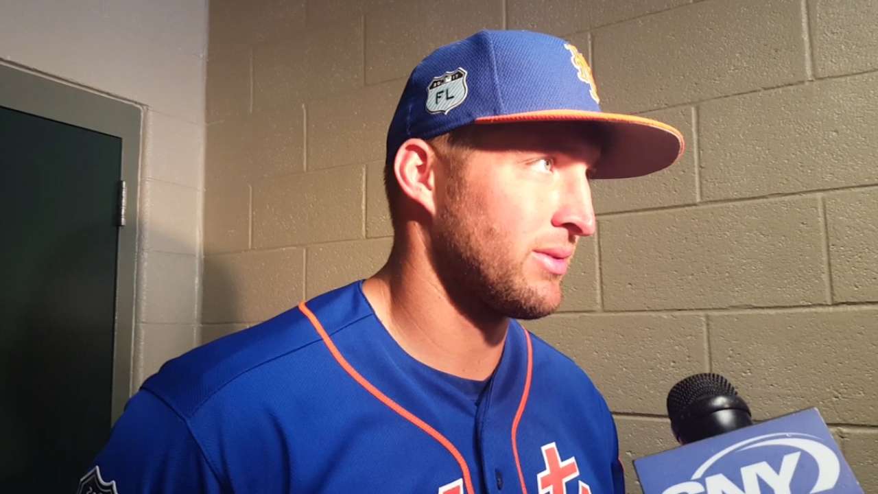 Tebow ends stint in MLB camp on high note
