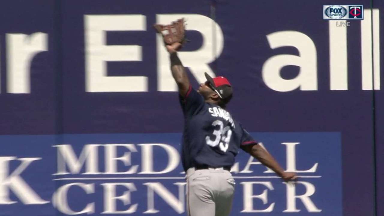 Santana's great running catch