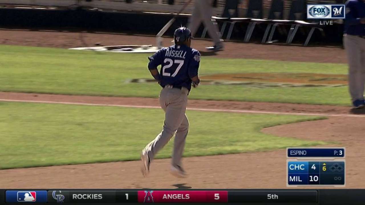 Russell's solo home run