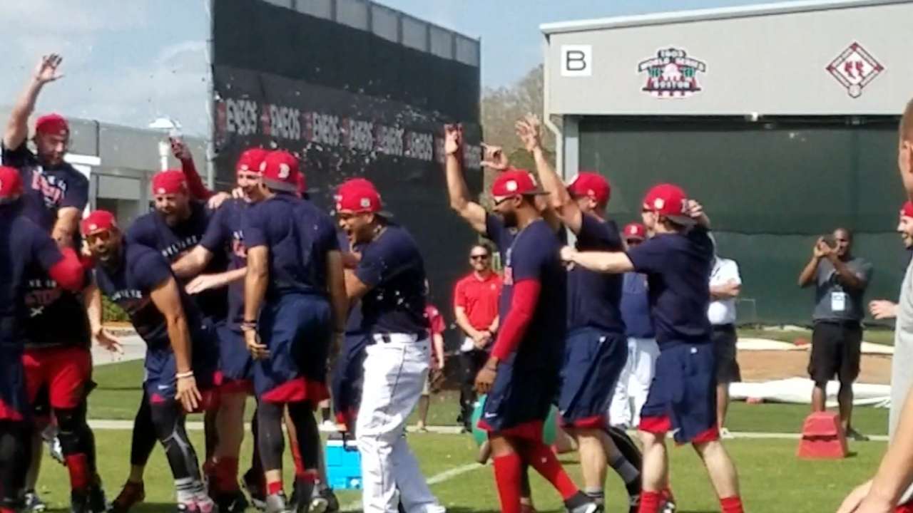 Red Sox hold friendly team skills competition