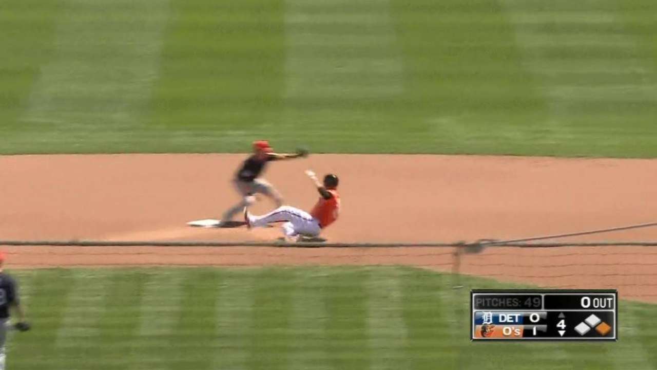 Moya nabs Trumbo at second