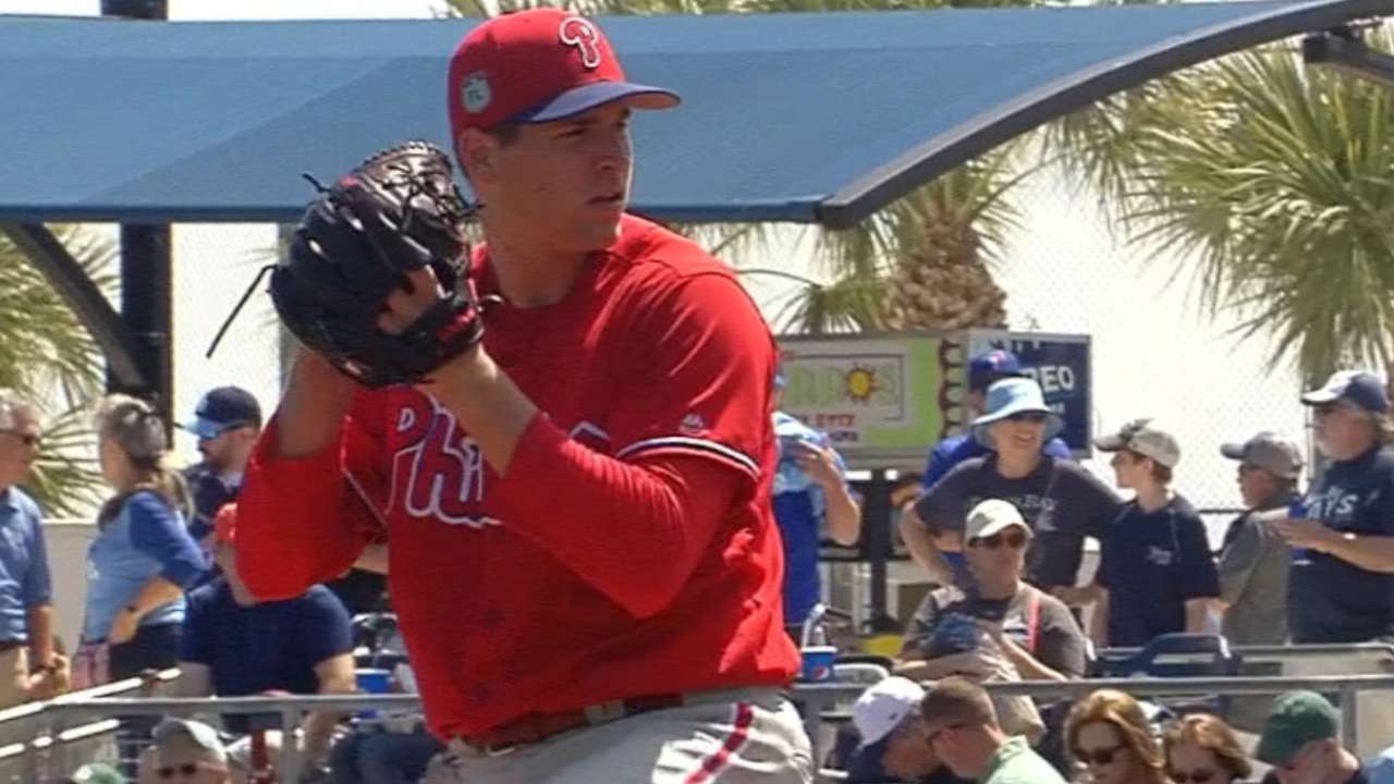 Eickhoff on target, strikes out 9 vs. Rays