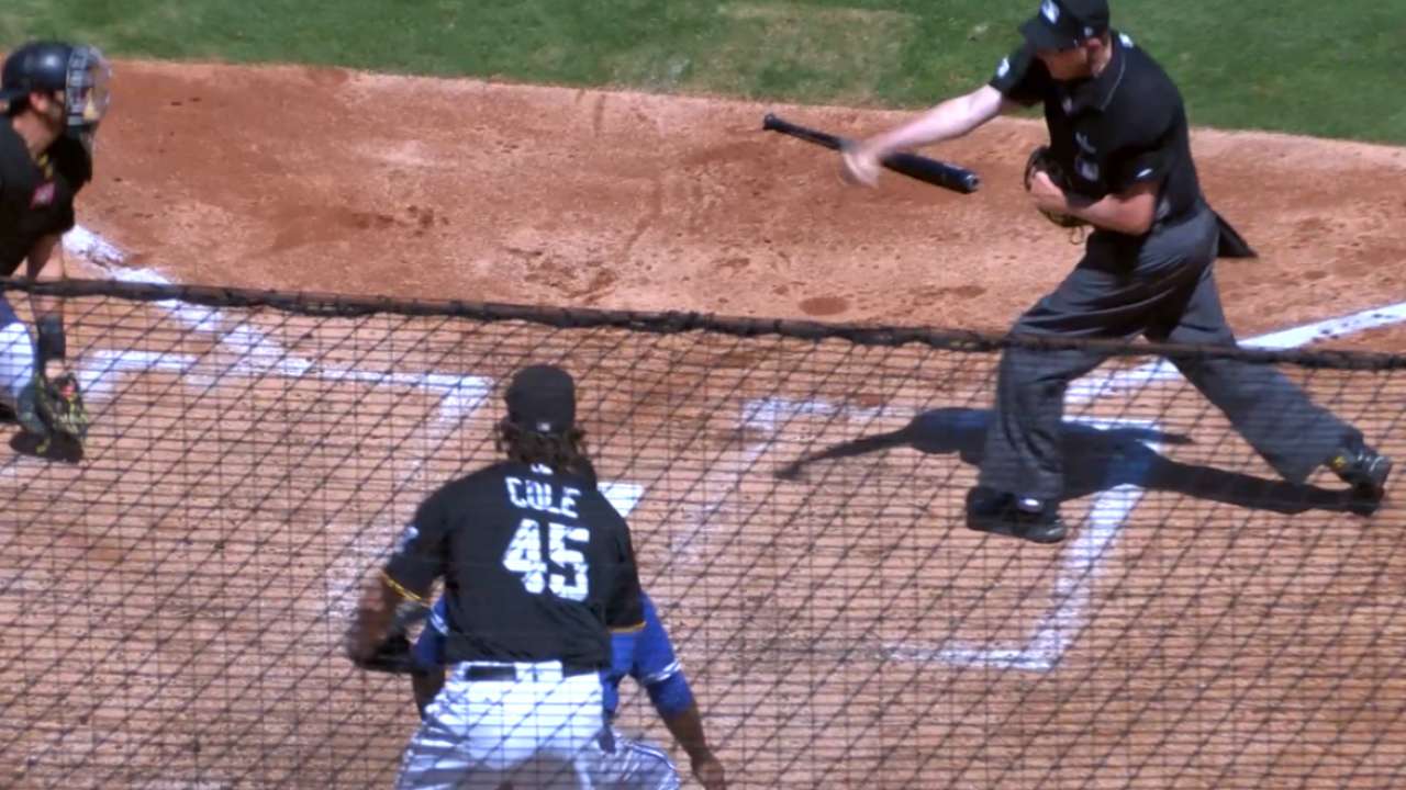 Hanson, playing LF, throws out two at plate