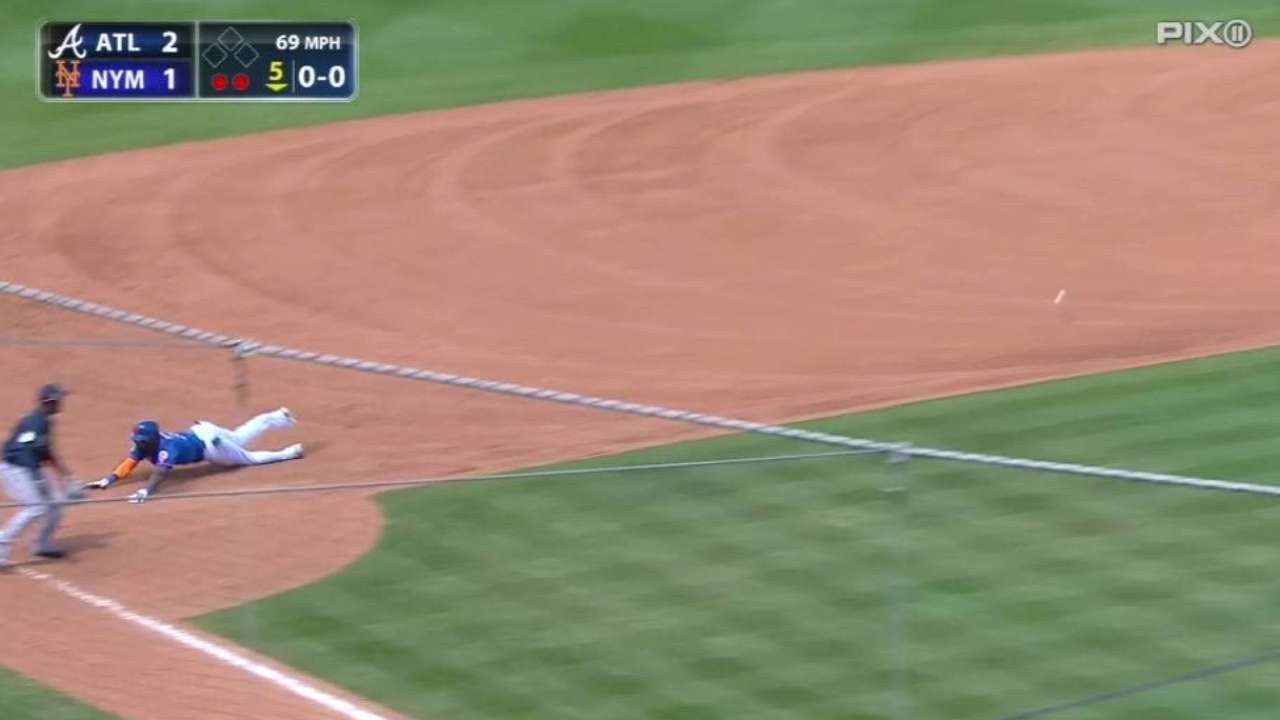 Mets se imponen a Bravos detras de Reyes y Harvey