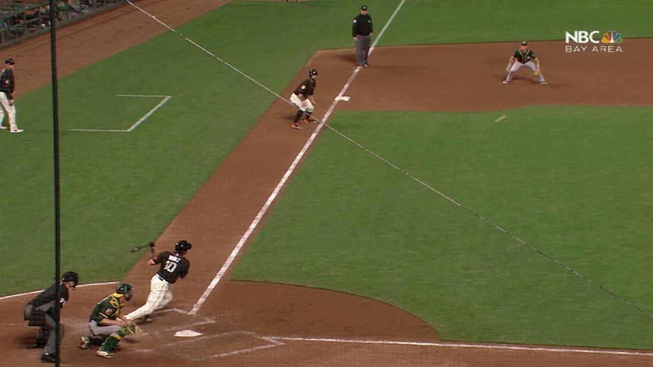 Nunez's RBI fielder's choice