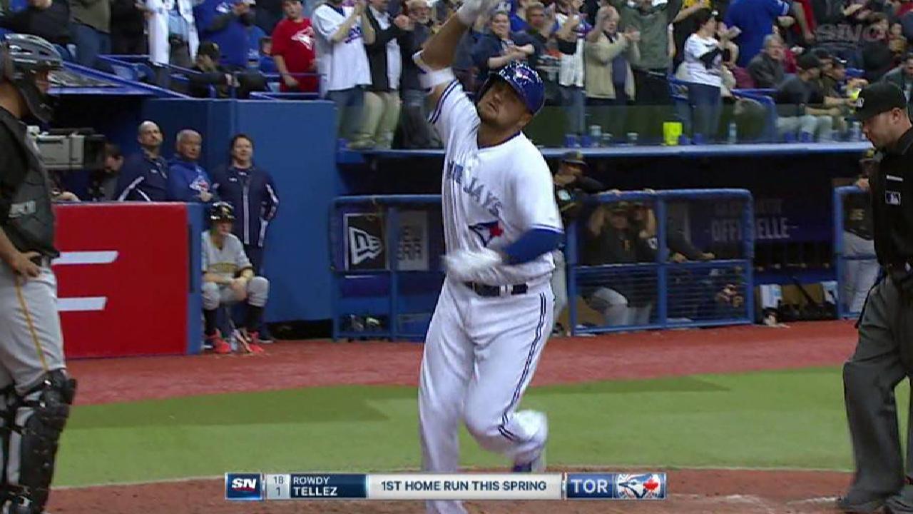 Tellez powers a home run to left