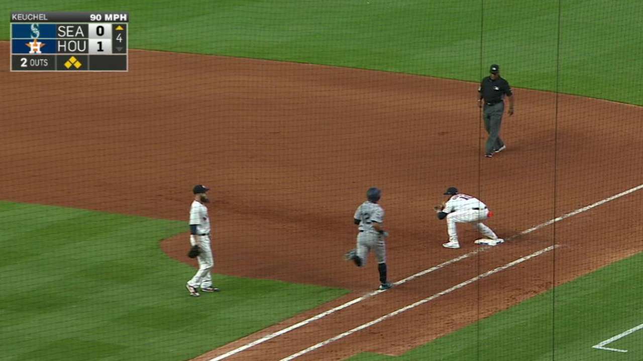 Keuchel escapes bases-loaded jam
