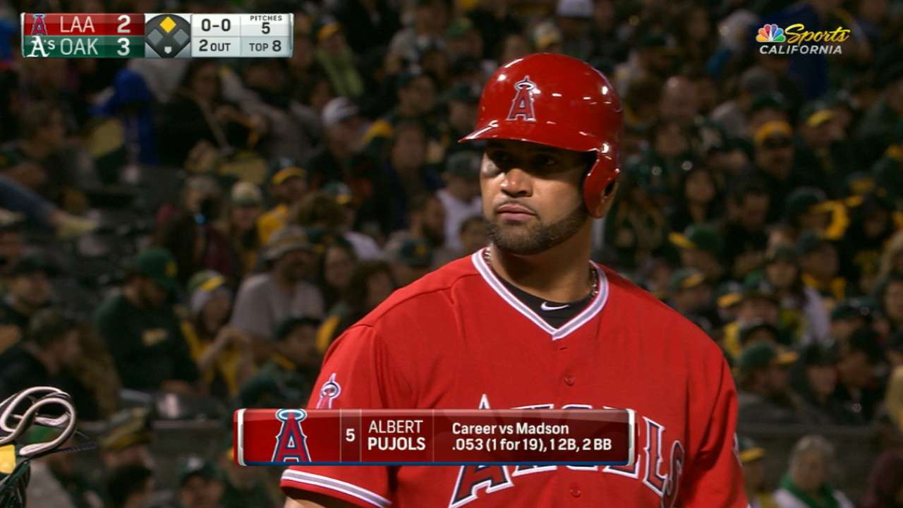Pujols fine with new intentional walk rule