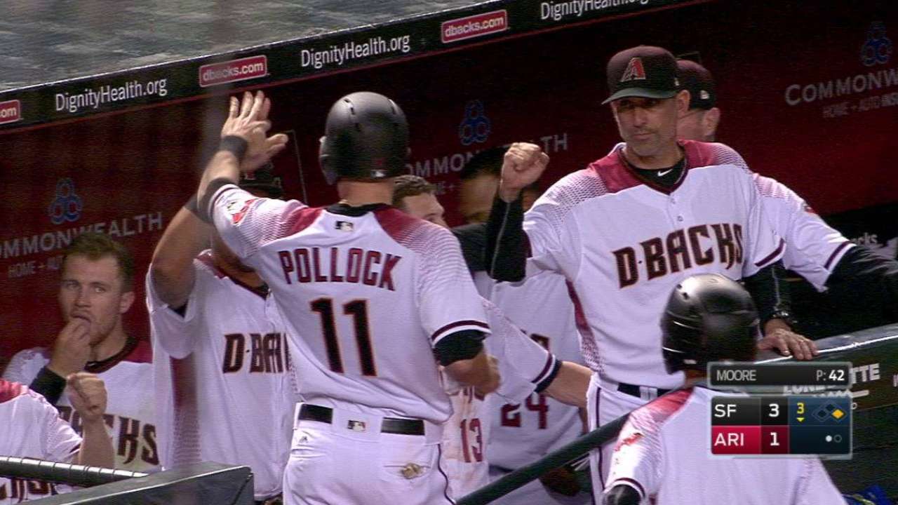 Owings y los D-backs remontaron para derrotar a Gigantes