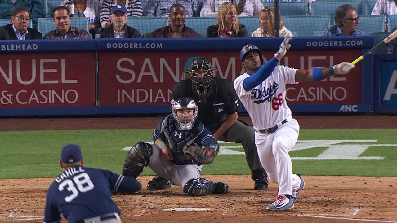 Puig, Hill get Dodgers back on track