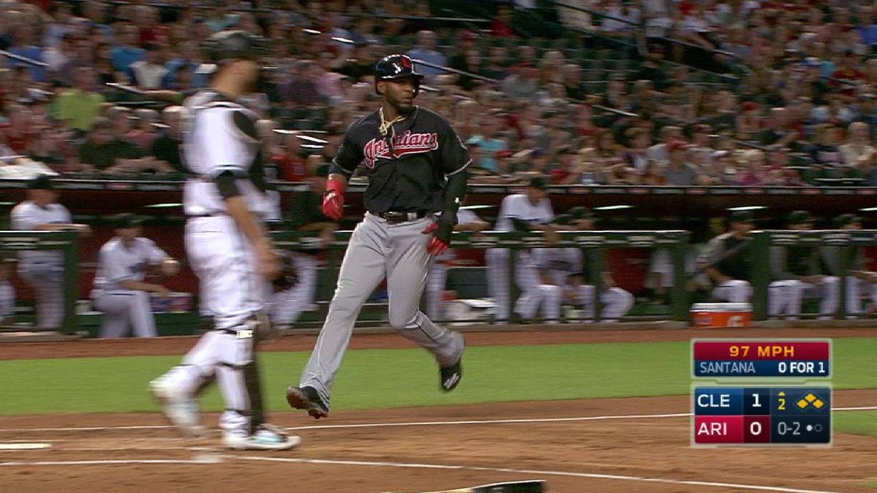 Santana's two-run single