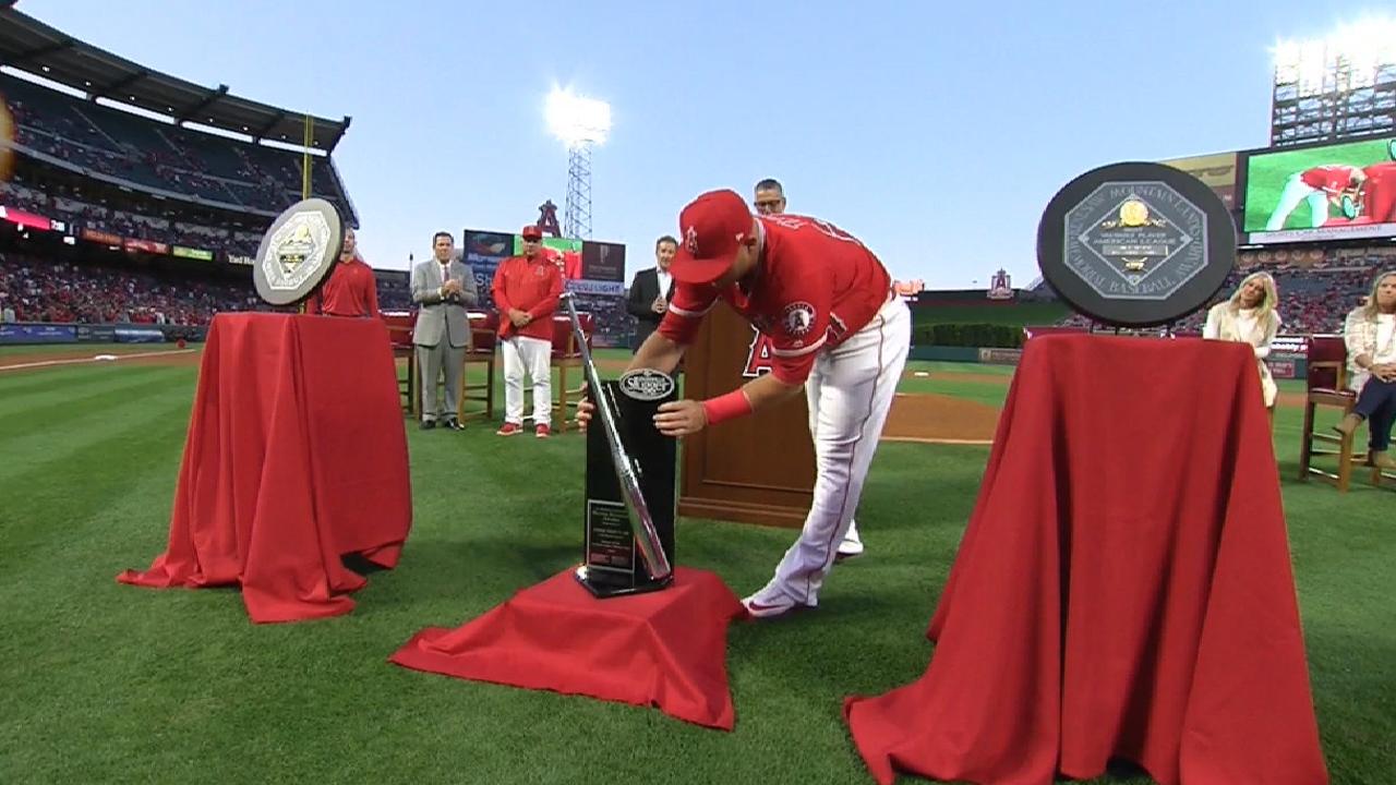 Trout receives MVP, Silver Slugger hardware