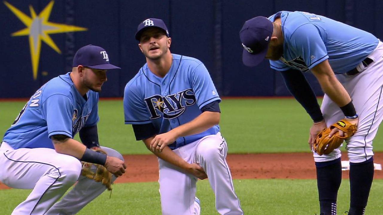 Odorizzi nailed with comebacker