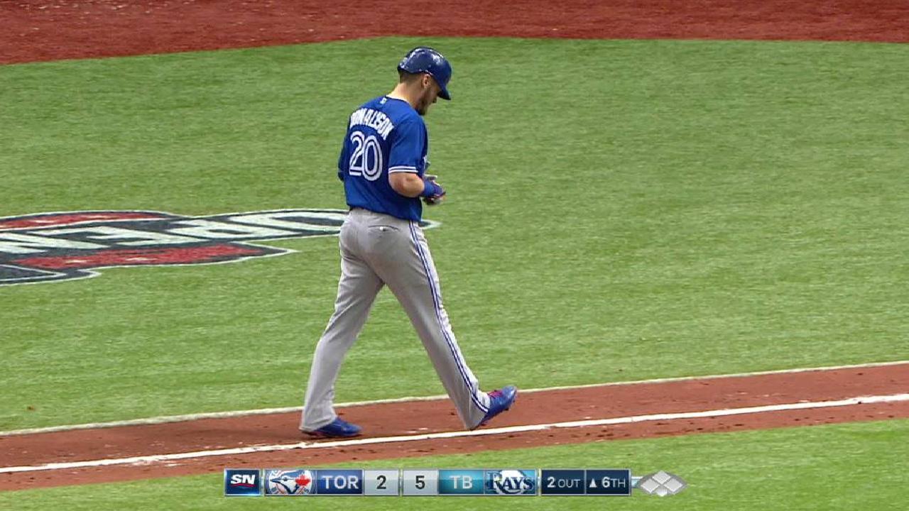 Donaldson limps off the field