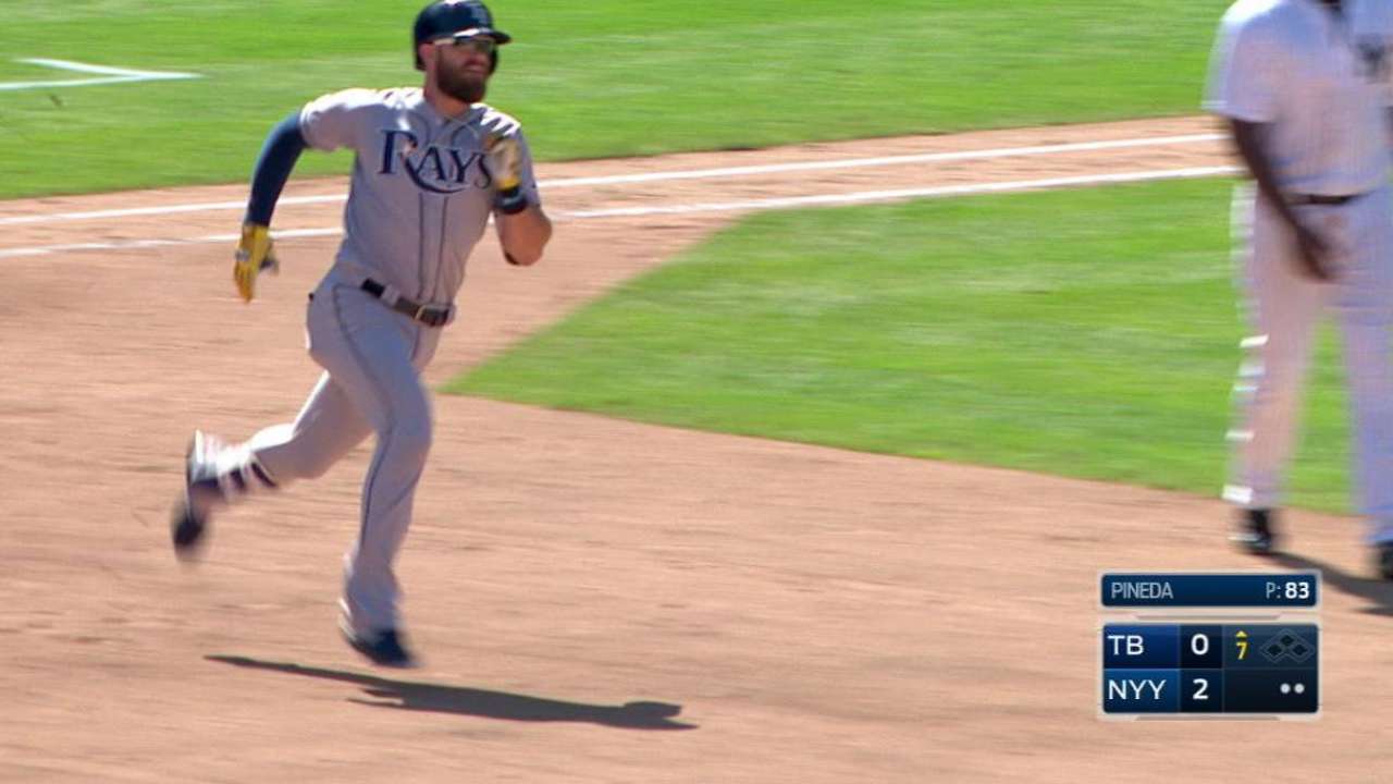 Ataque de Rays tuvo una mala tarde en derrota ante Yankees