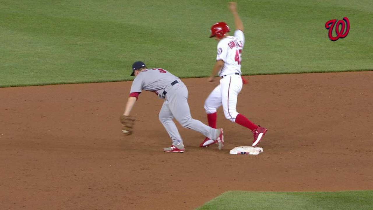 Nationals challenge out in 3rd