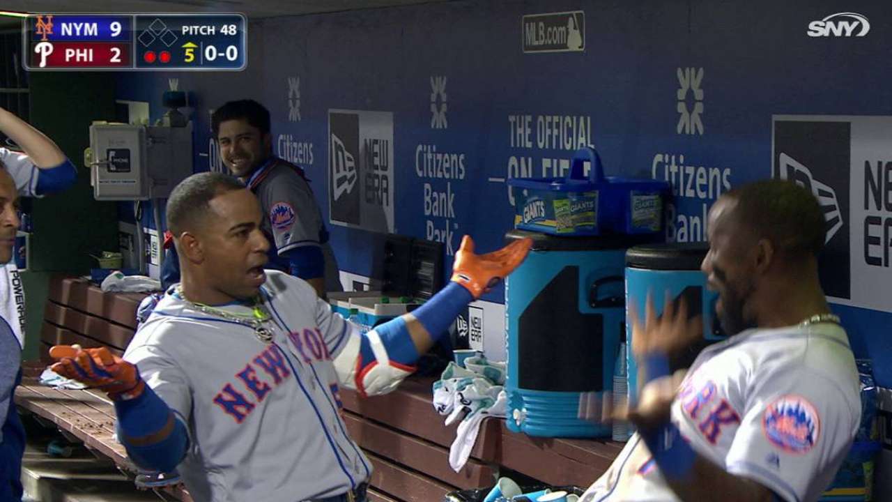 Yoenis Céspedes pega tres jonrones en juego de Mets contra Filis