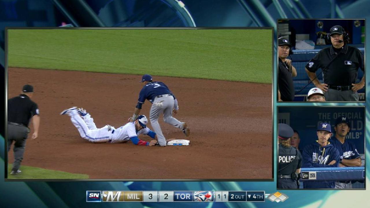 Pearce safely returns to second