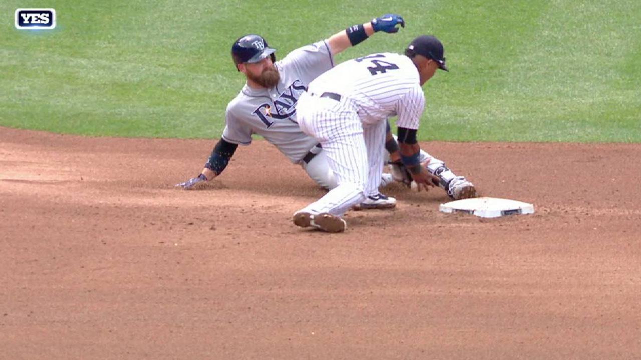 Hicks nabs Norris at second base