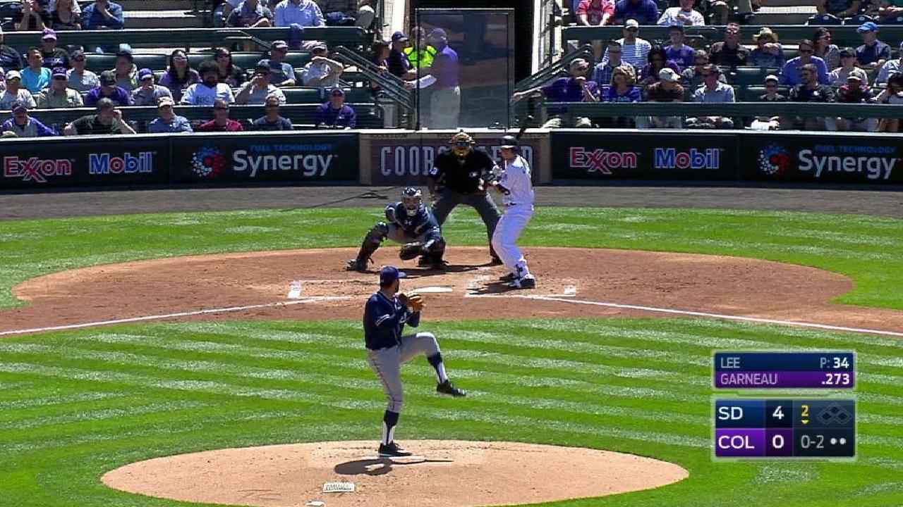Lee's first K with Padres
