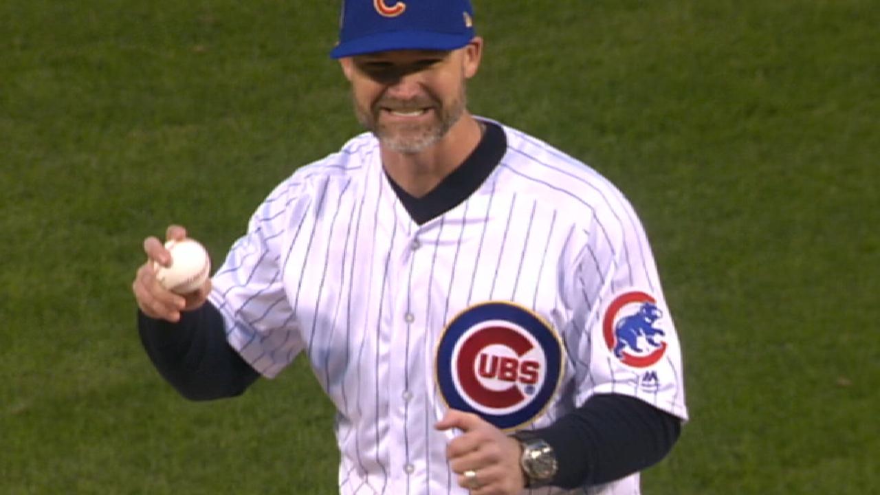 Ross throws first pitch to Lester