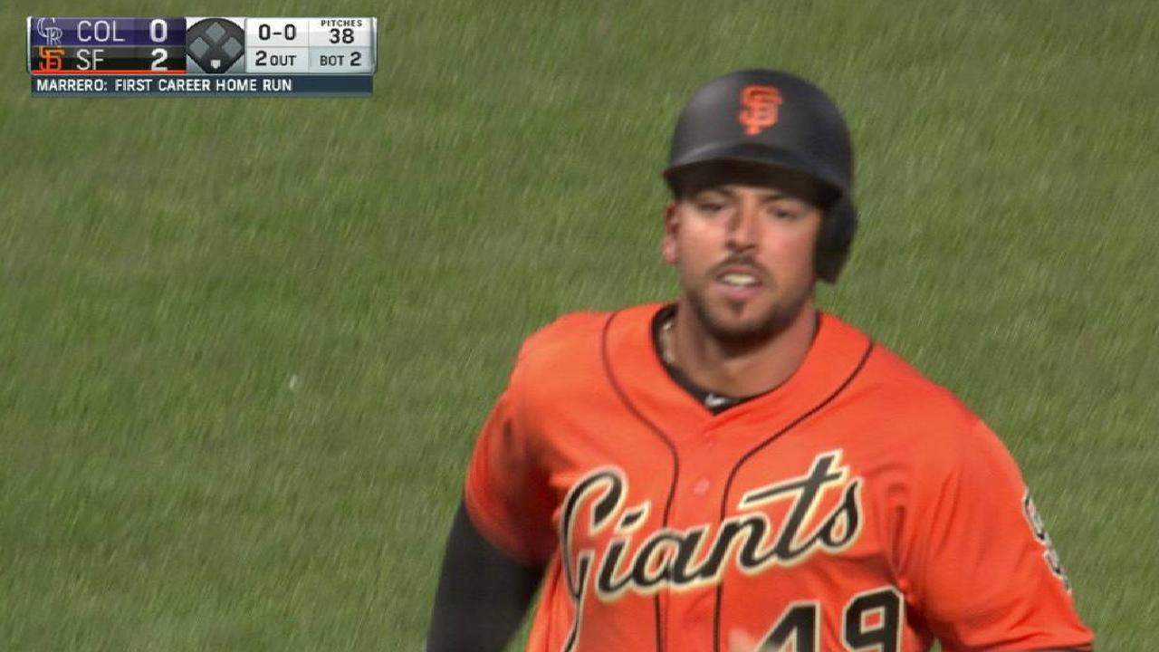 Marrero la vuela y ayuda a Cueto, Gigantes a vencer a Rockies