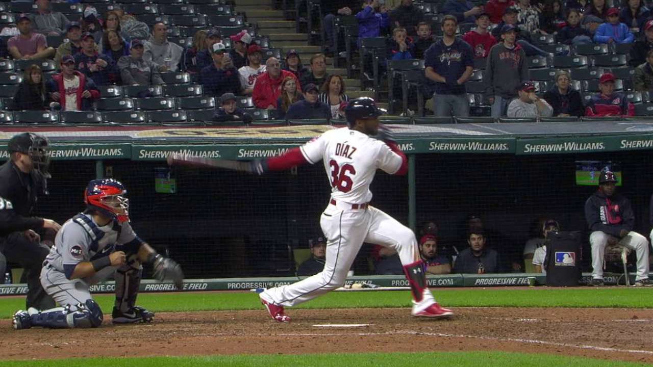 Indians recall versatile Diaz to boost lineup