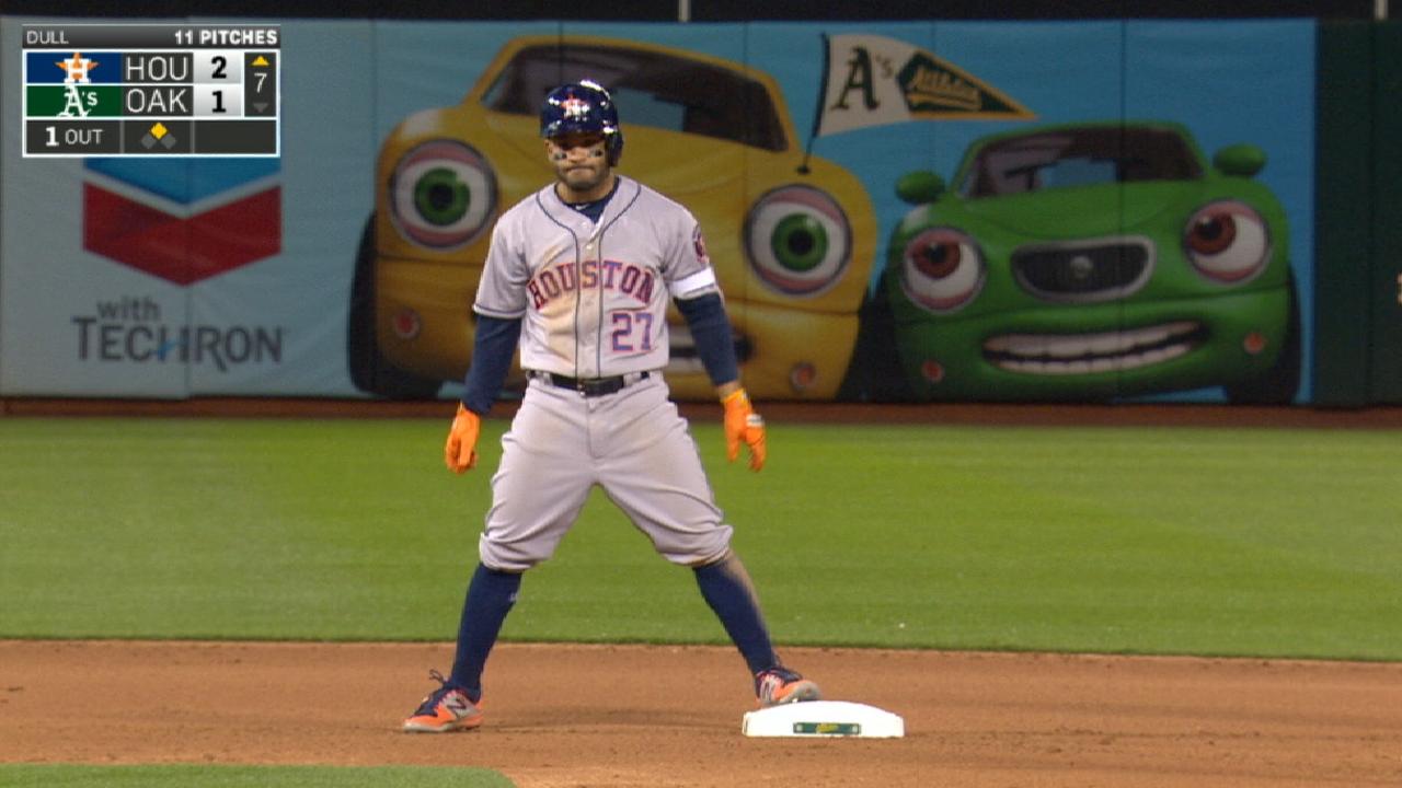 Altuve reaches base five times