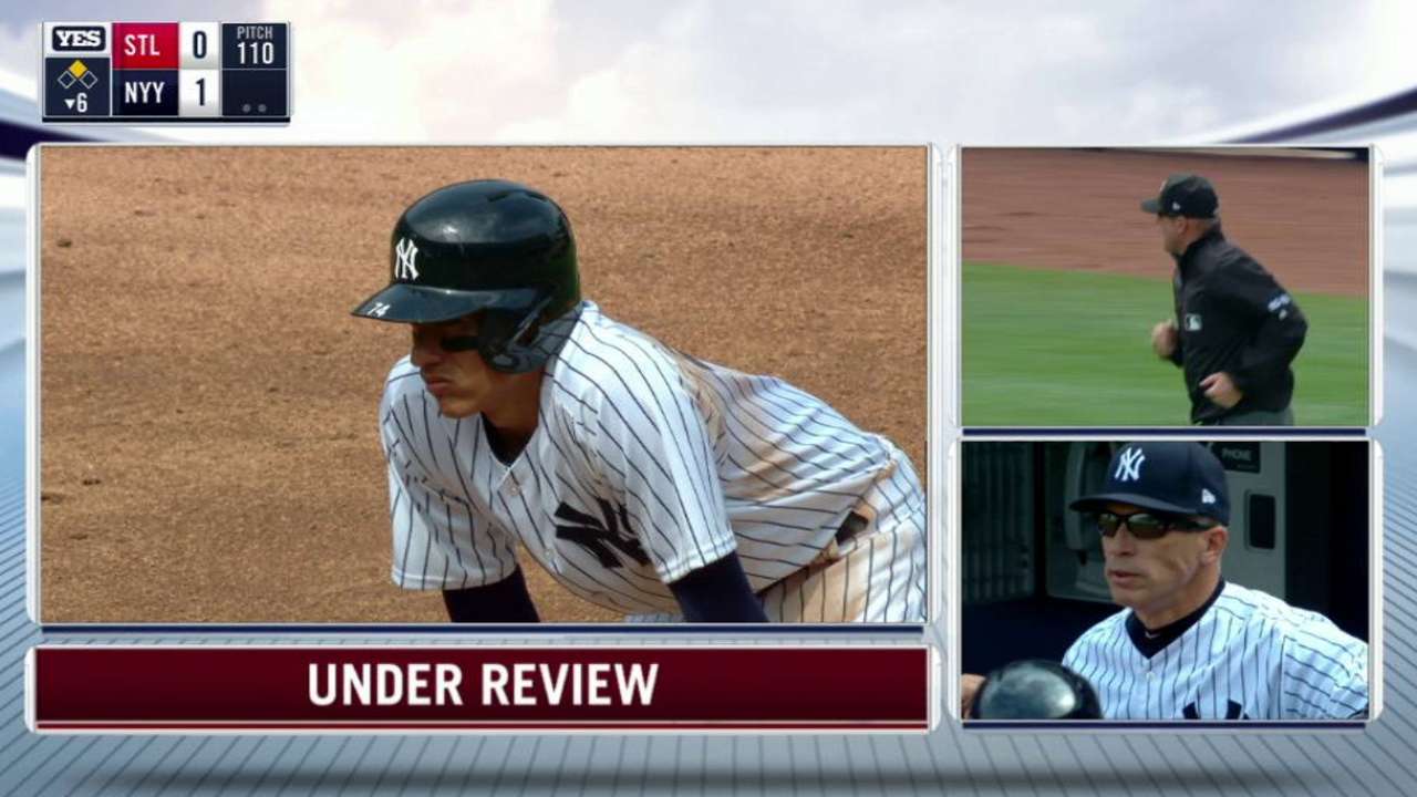 Torreyes doubles, call stands