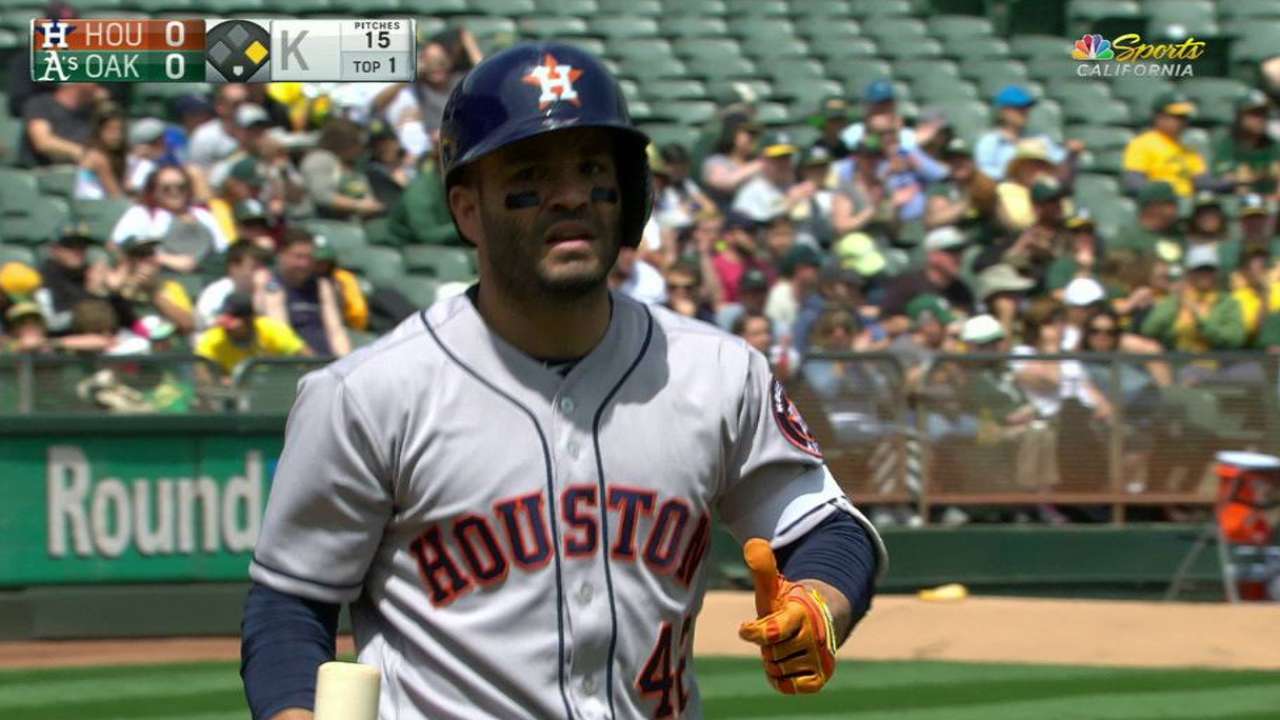 Manaea strikes out Altuve