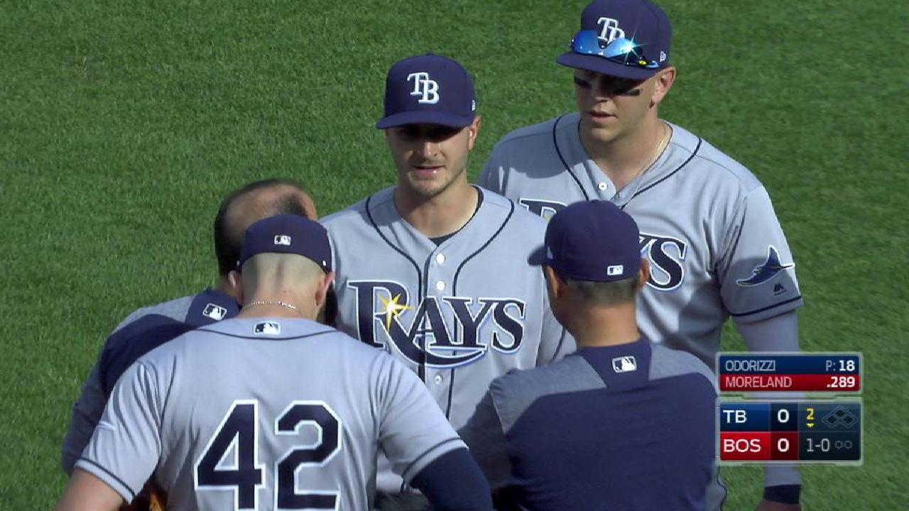 Out in 2nd, Odorizzi to DL with tight hamstring