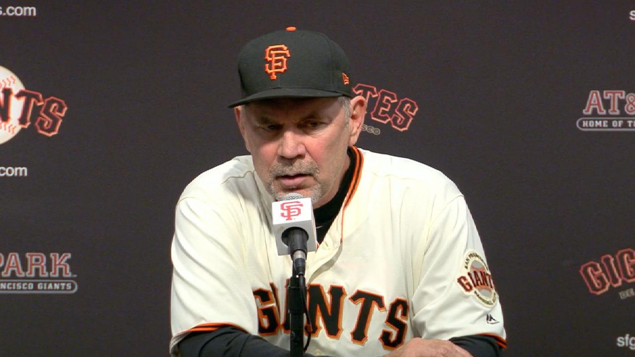 Bochy talks loss to Rockies