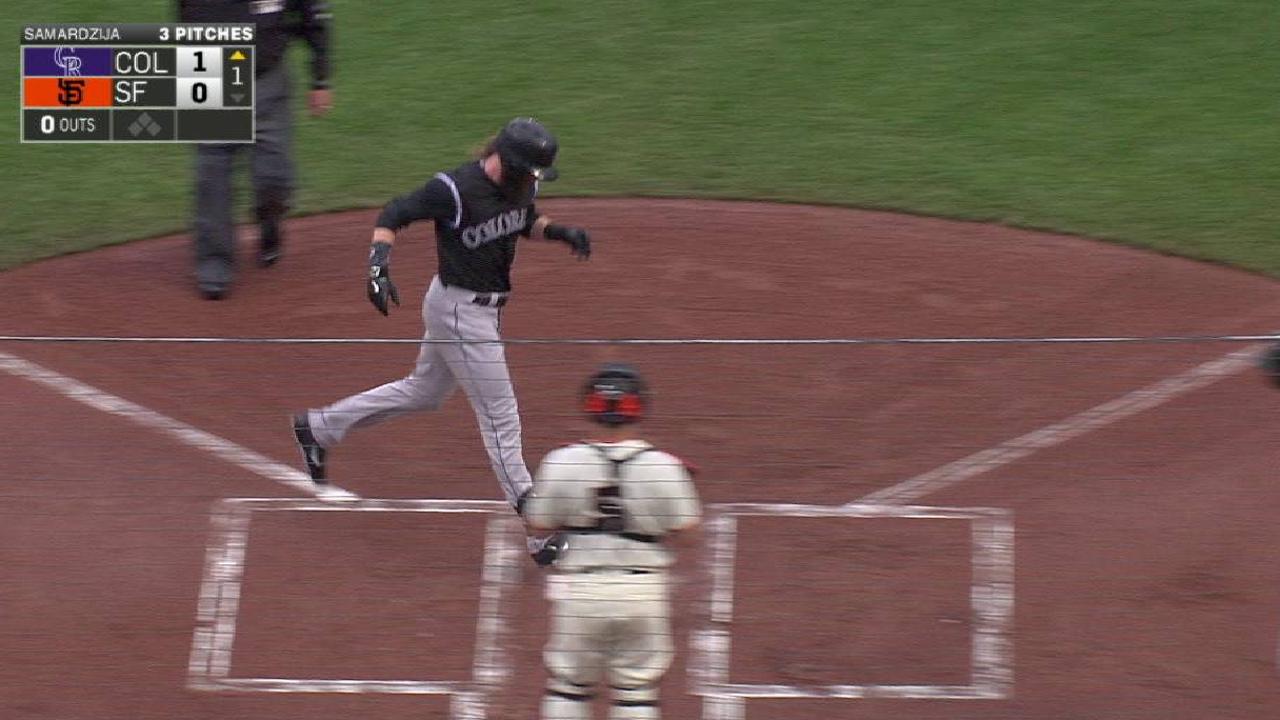 Blackmon's leadoff home run