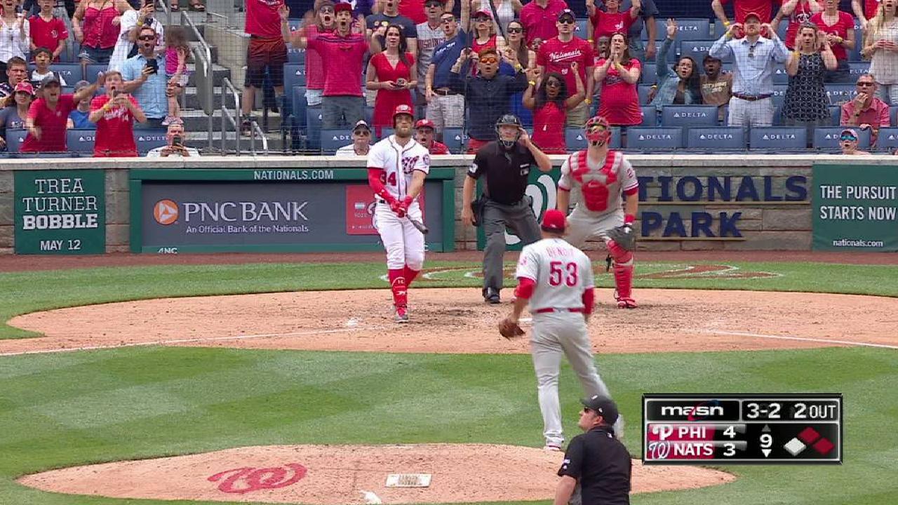 Los Nacionales dejan tendidos a los Filis con bambinazo de Bryce Harper