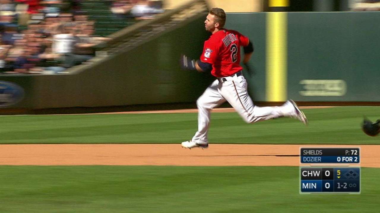Dozier's inside-the-park homer