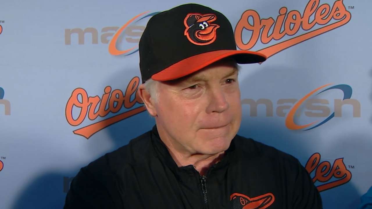Showalter on Mancini's bat