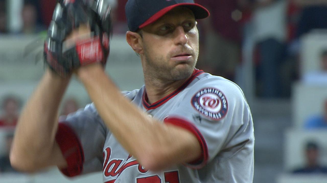 Scherzer blanks Braves, K's 7