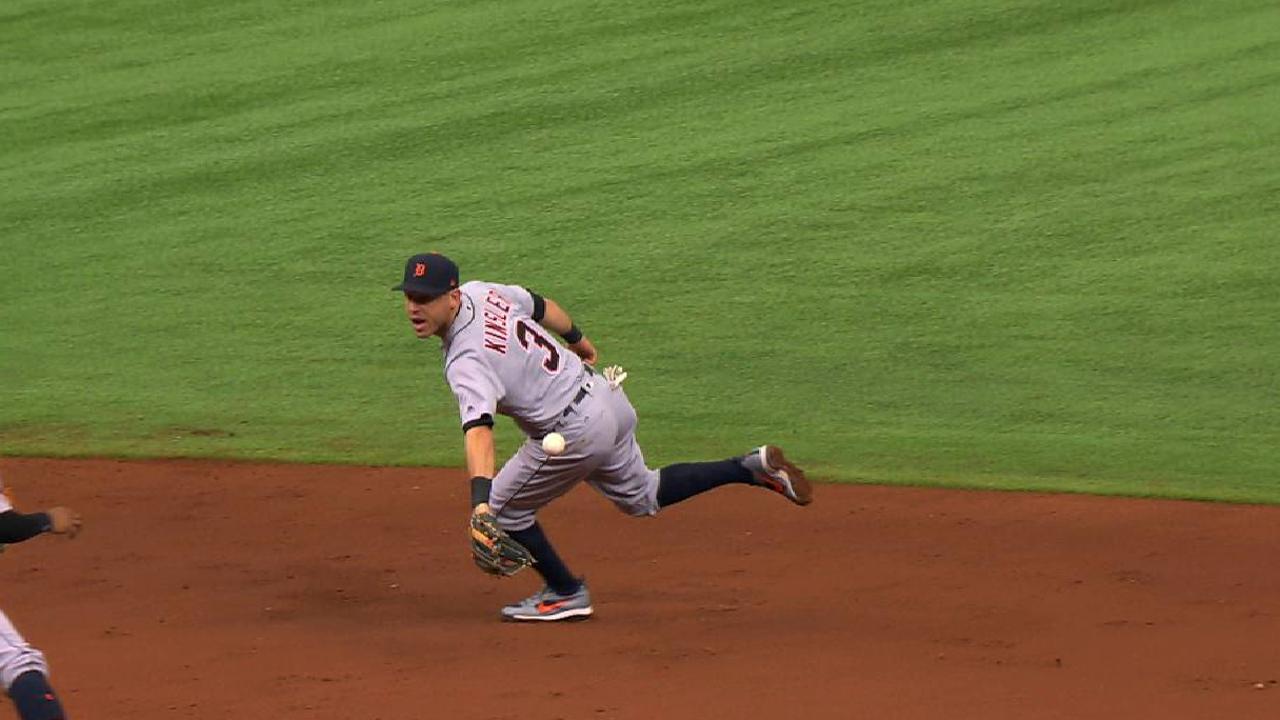 Kinsler's nifty pick and flip
