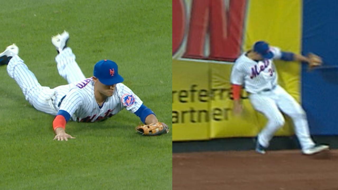 Conforto's great defensive plays