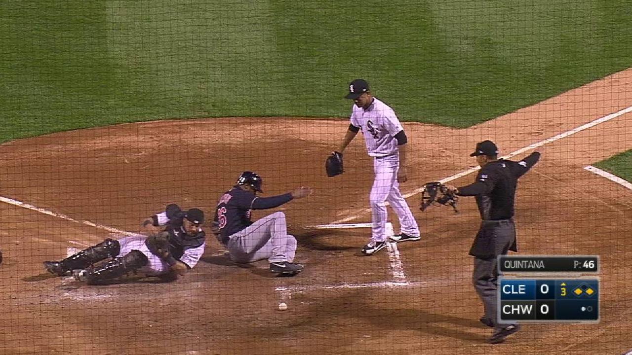 Jackson scores on wild pitch