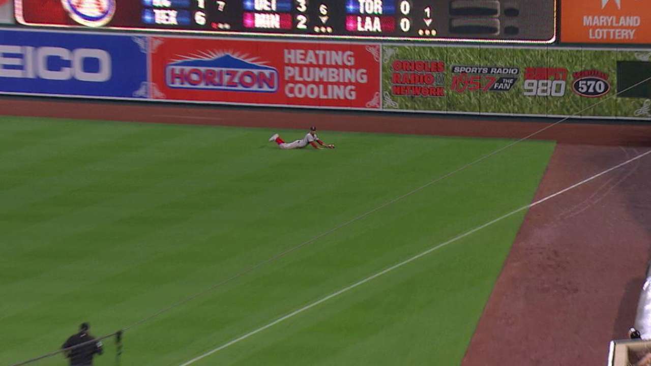 Betts' diving catch