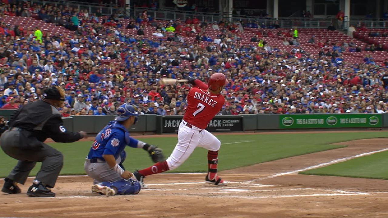 Suarez smacks two solo homers