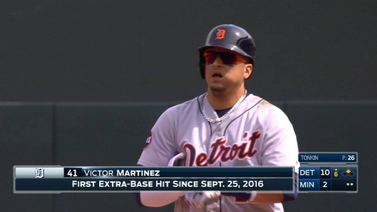 Una mejoría de Víctor Martínez sería crucial para los Tigres ahora
