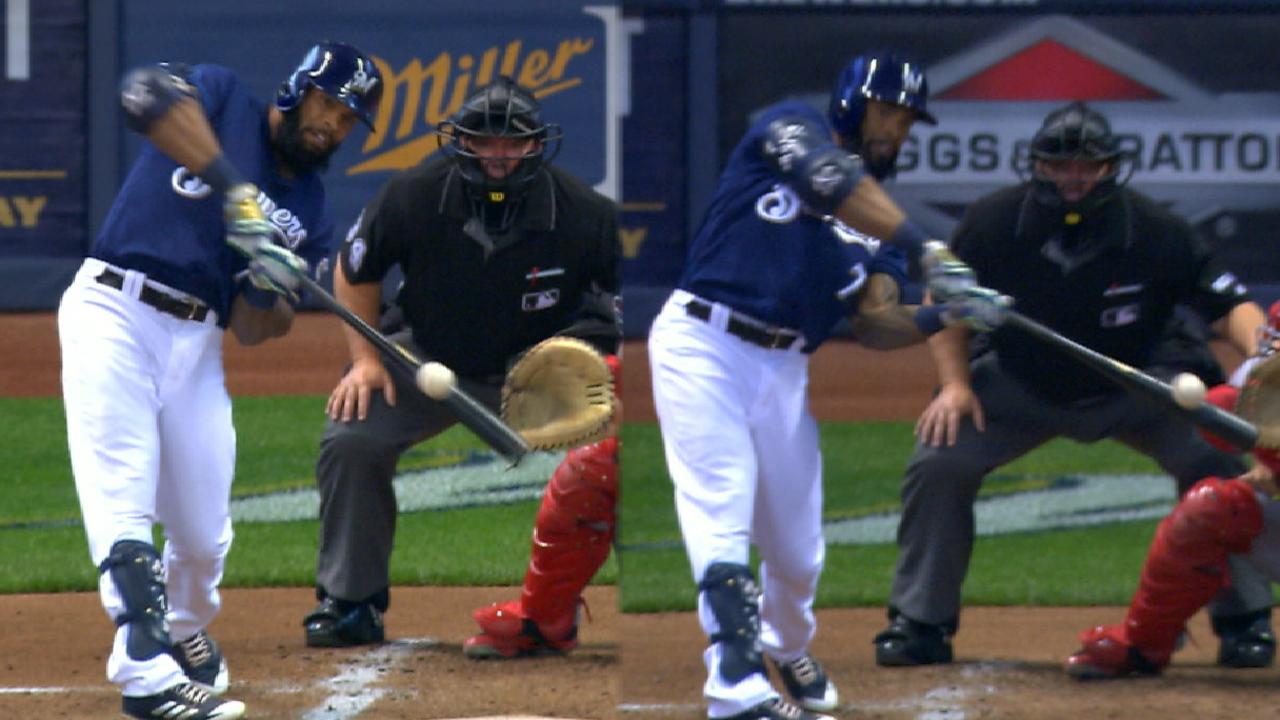 Eric Thames llegó a 10 jonrones y Cerveceros vencieron a Rojos