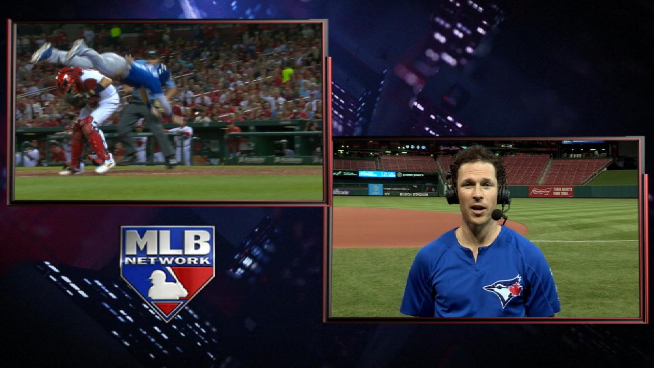 Coghlan on his slide into home