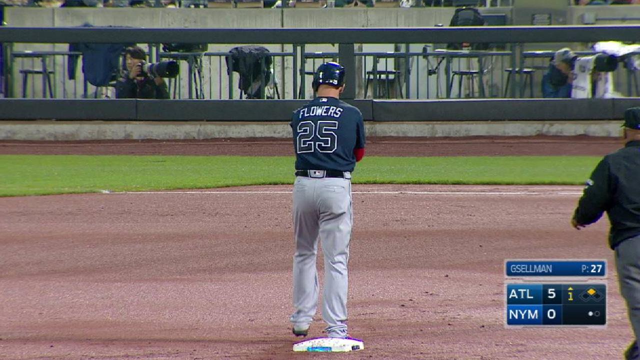 Flowers' three-run double