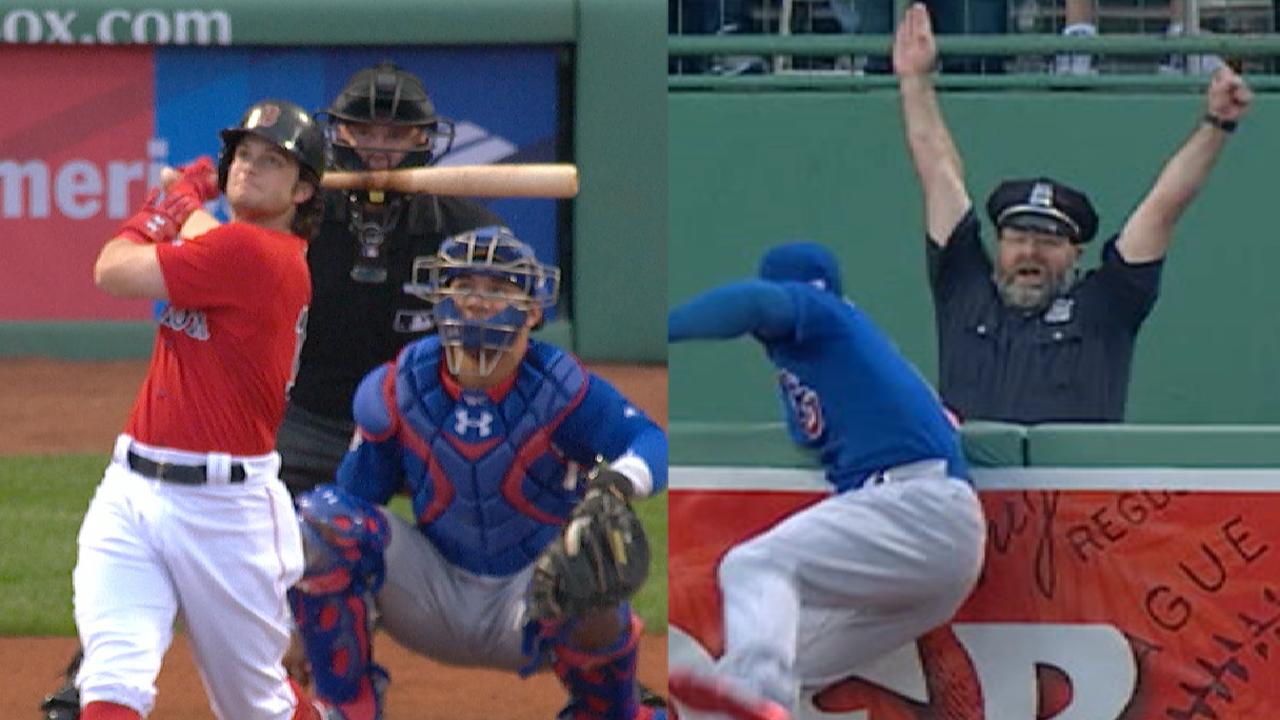 Cop celebrates Benintendi