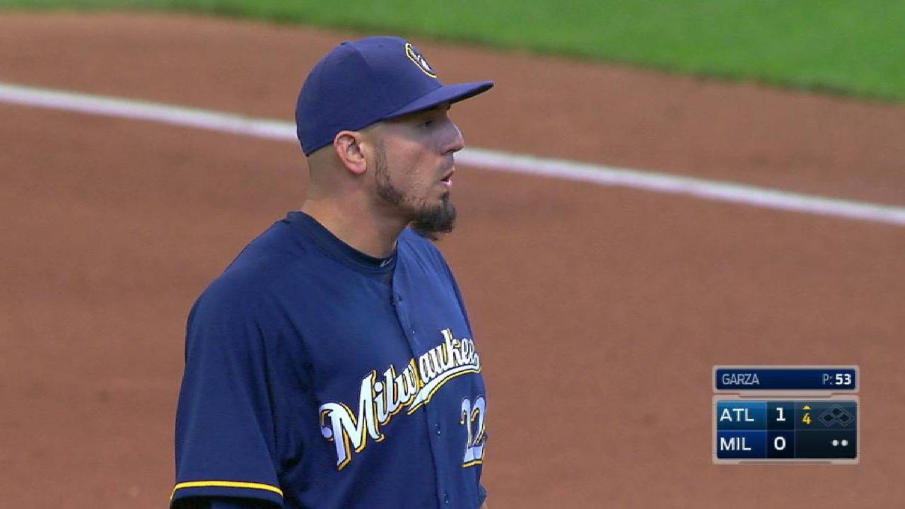 Garza strikes out Markakis