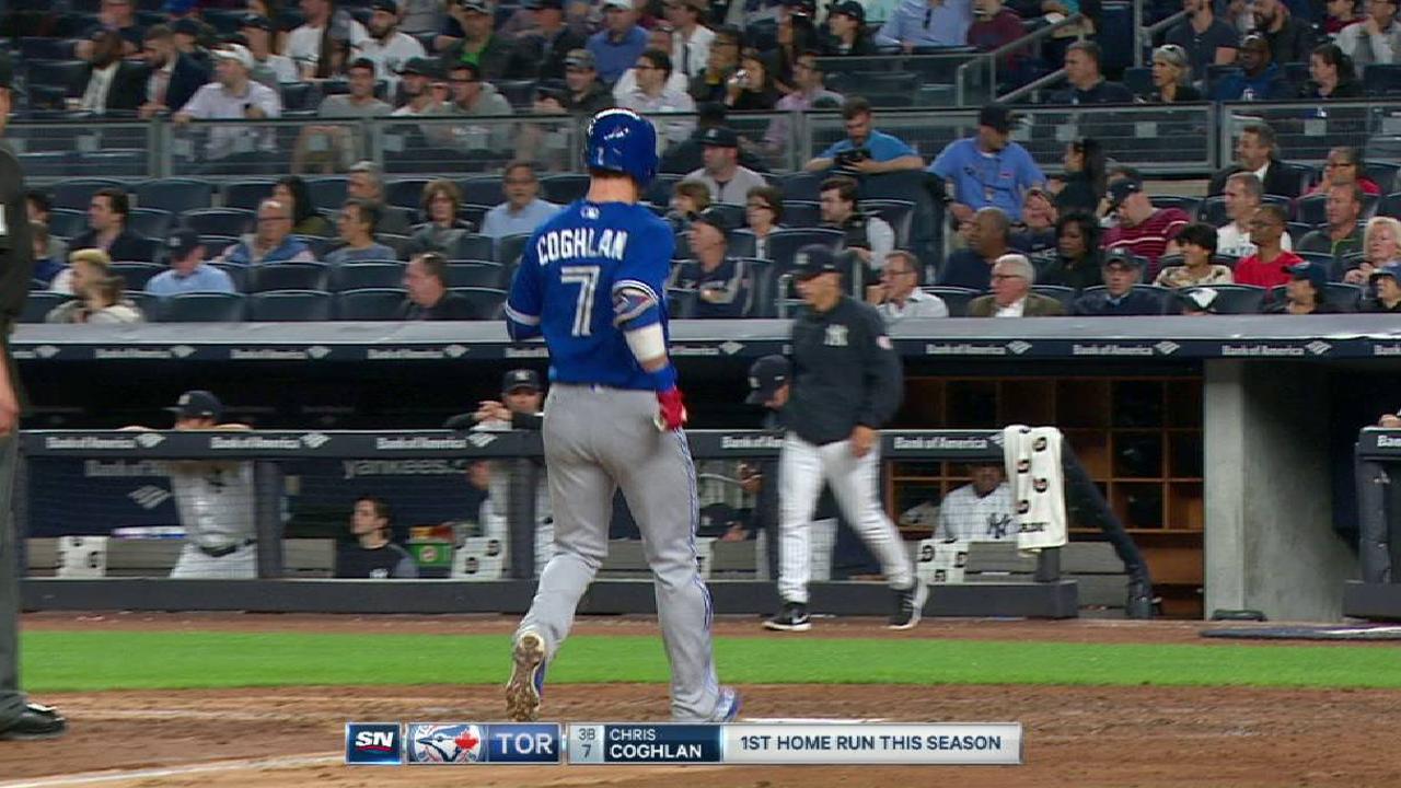 Coghlan's solo homer to right
