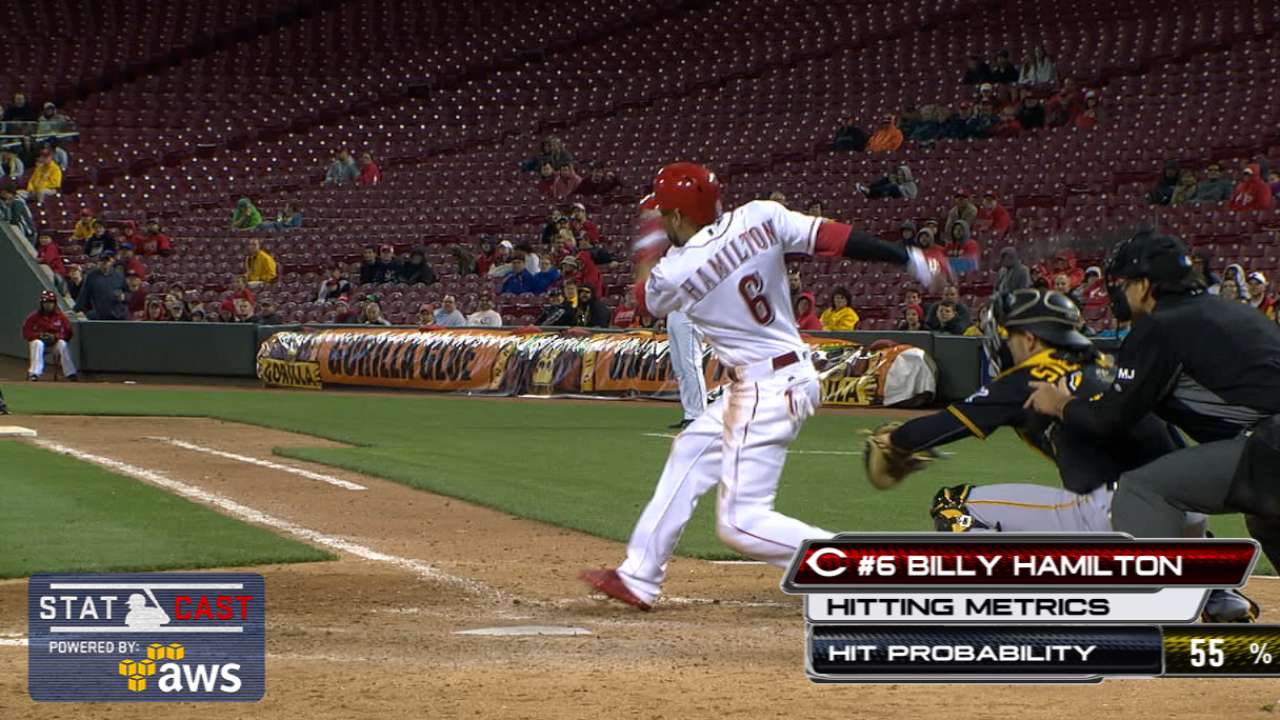 Statcast of the Day: Hamilton's soft double